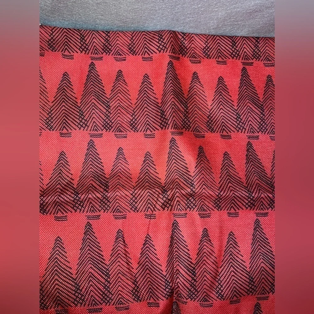 2 Christmas Pillow Covers 17.5”x 17.5” Canvas Burlap Retro Red Silver White